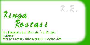 kinga rostasi business card
